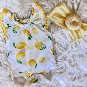 Onesie with matching turban headband